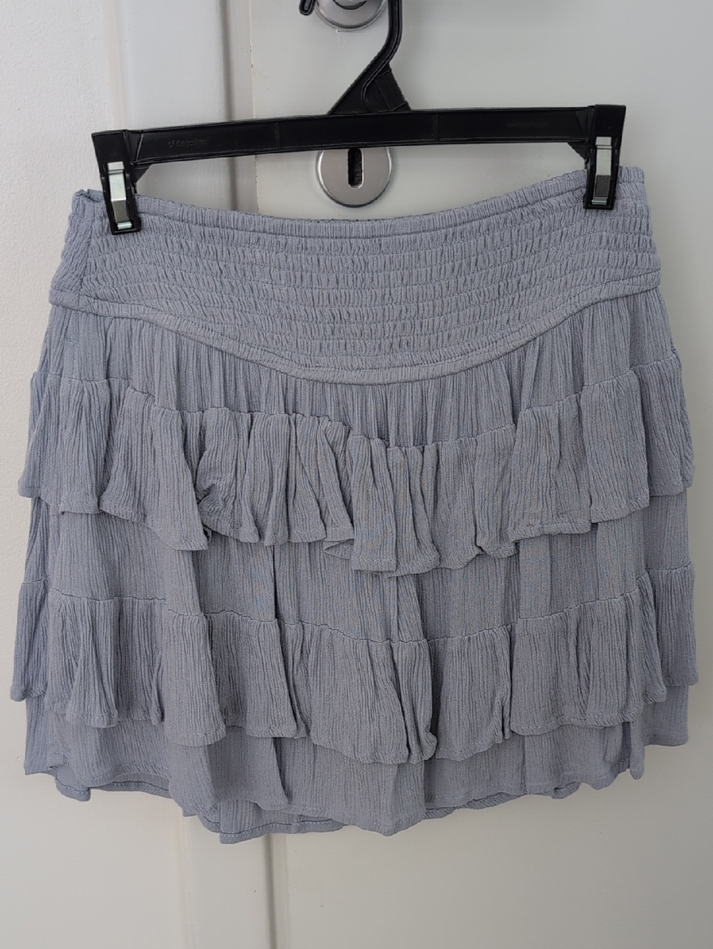 Light Gray Tiered Ruffle Skirt - Women's Casual Skirt